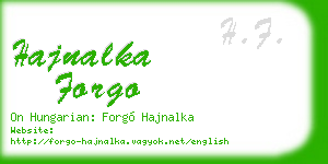 hajnalka forgo business card